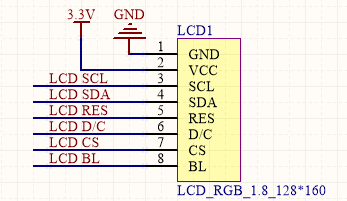 图8. 液晶屏模块电路连接
